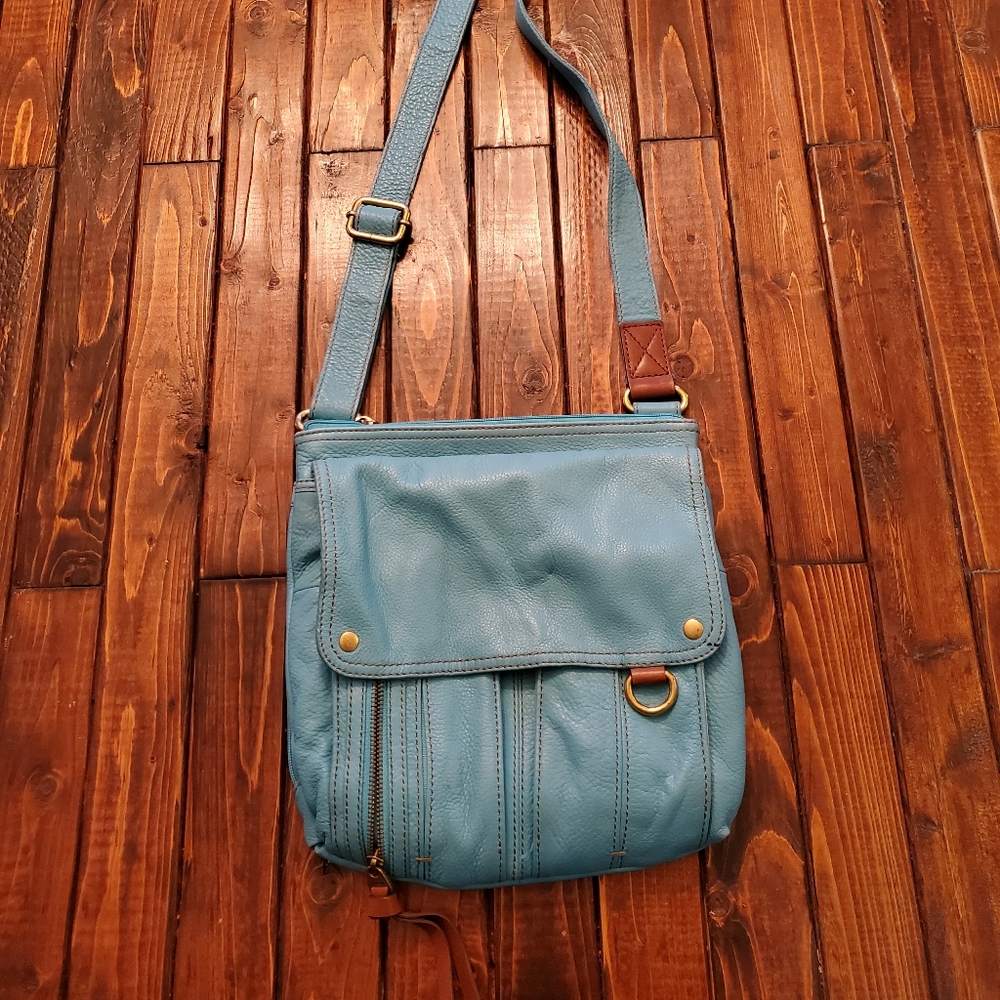 Fossil leather crossbody